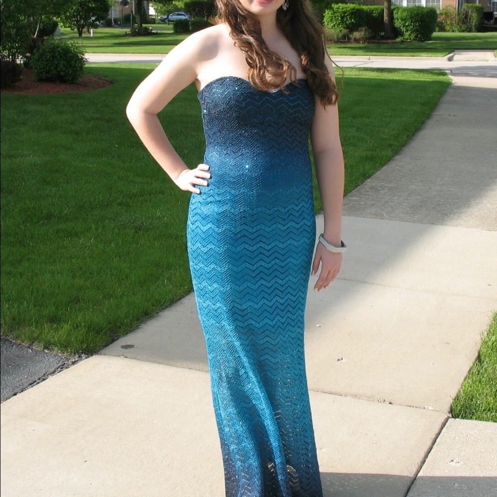 Blue Gradient Sparkly Dress Size 5/6